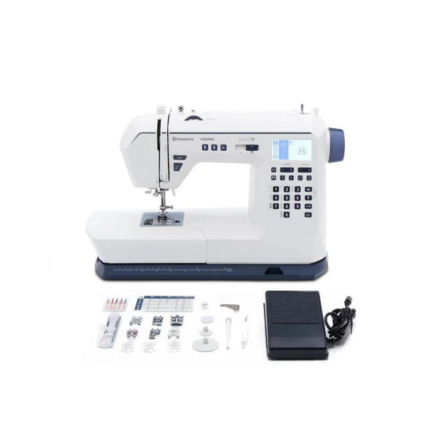 Macchina per cucire elettronica Husqvarna Viking Onyx 30 con accessori inclusi