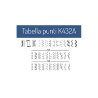 Necchi K432A Macchina per cucire con 5 Anni di Garanzia tabella punti