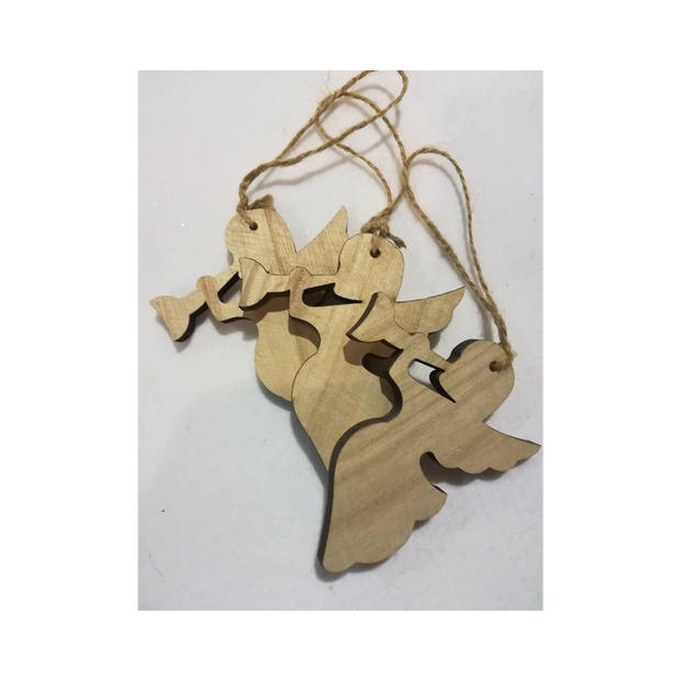 Angelo musicista in legno