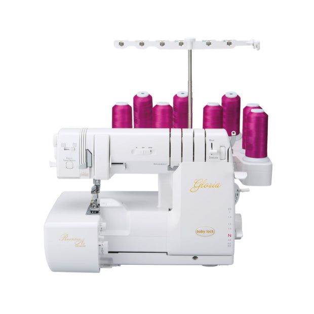 Babylock Gloria Tagliacuci+Copertura con Infilatura Elettronica Aghi 8 fili
