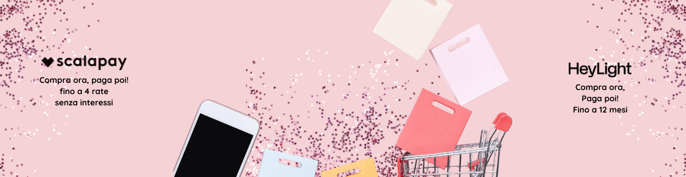 Banner per la promozione del pagamento rateale a 3,4,6,12 rate