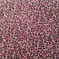 Tessuto di Cotone Americano Foglioline rosa
