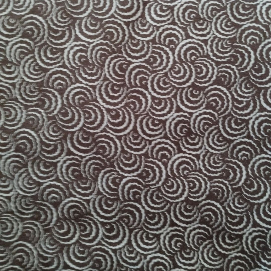 Tessuto di Cotone Americano Fantasia Geometrica in verde scuro