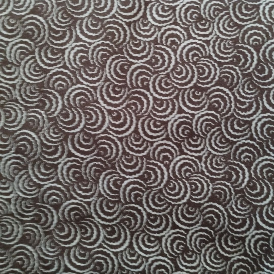 Tessuto di Cotone Americano Fantasia Geometrica in verde scuro