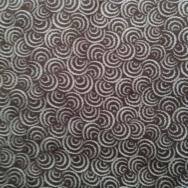 Tessuto di Cotone Americano Fantasia Geometrica in verde scuro