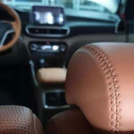 Effeci V10-550 Macchina a colonna a 2 Aghi e Punti Ornamentali  dettaglio cucitura su sedile auto