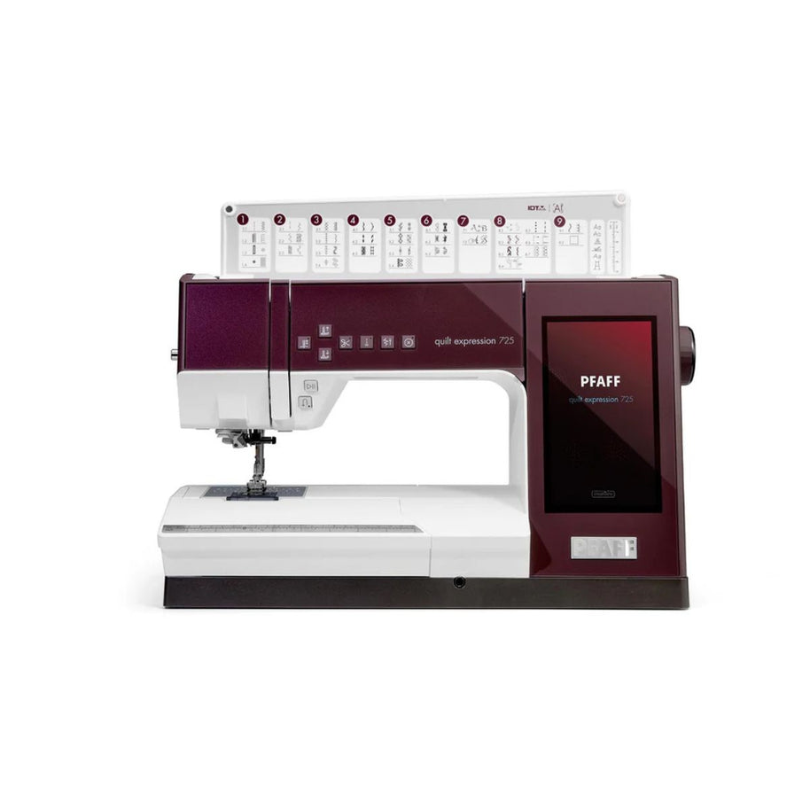 Macchina da cucire Pfaff Expression 725 coperchio infilatura aperto