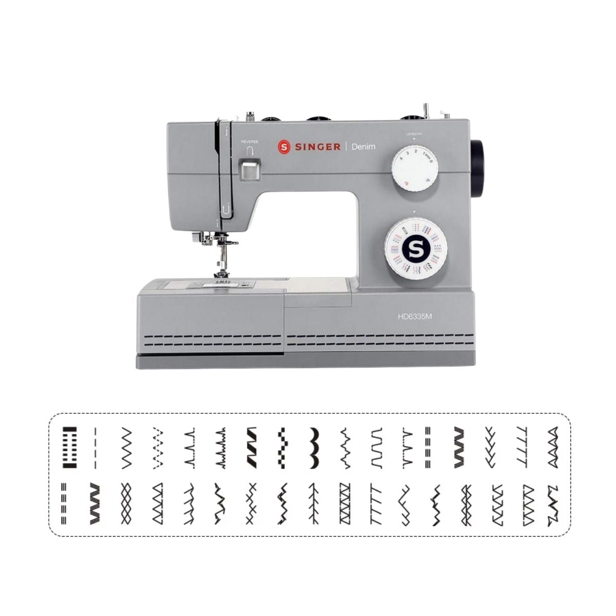 Macchina per cucire Singer Heavy Duty HD 6335 Denim con 5 Anni di Garanzia