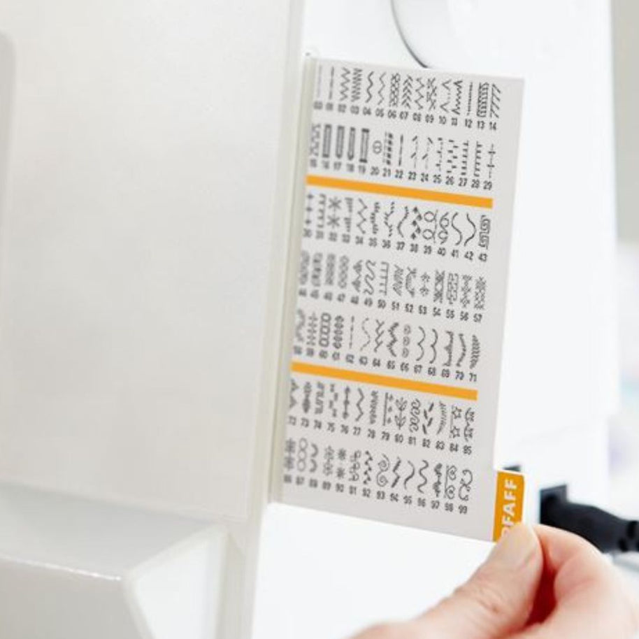 Macchina da cucire elettronica Pfaff Passport 3.0  tabella punti estraibile