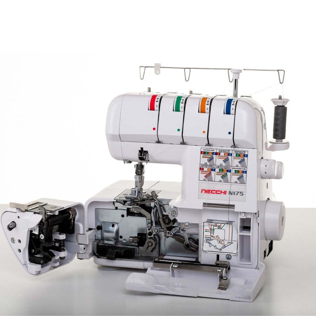 Necchi Tagliacuci N175  apertura totale spazio infilatura