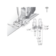 Pfaff Piedino Trasparente per Quilt 6mm con sistema IDT
