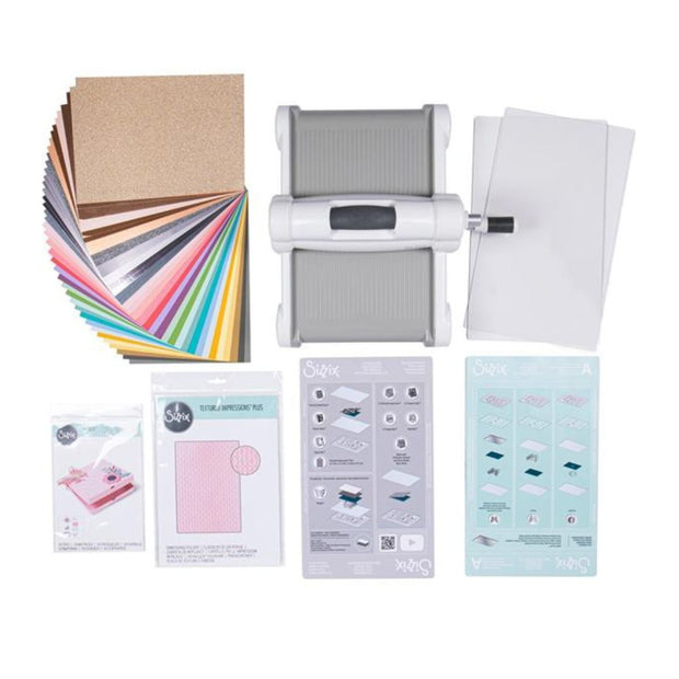 Sizzix Big Shot Plus 666185 Formato A4 con Starter Kit nuovo. Contenuto della scatola