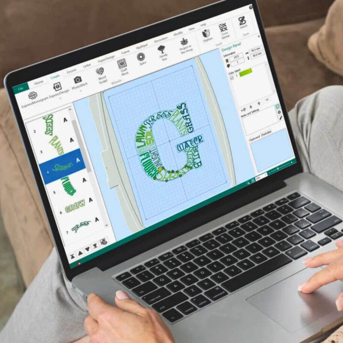 Software da Ricamo Professionale mySewnet™ Platinum ora Creativate al lavoro sul PC