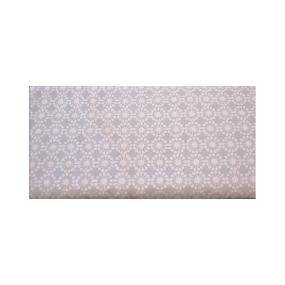 Tessuto in Cotone Americano colore Celeste con Fiori