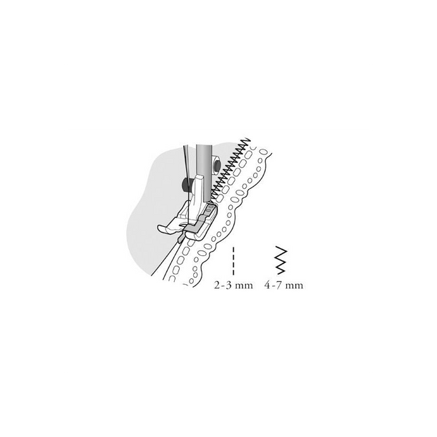 Piedino a lamella centrale Husqvarna viking