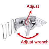 Bordatore piegatore per macchina industriale con griffa e piedino leva di regolazione