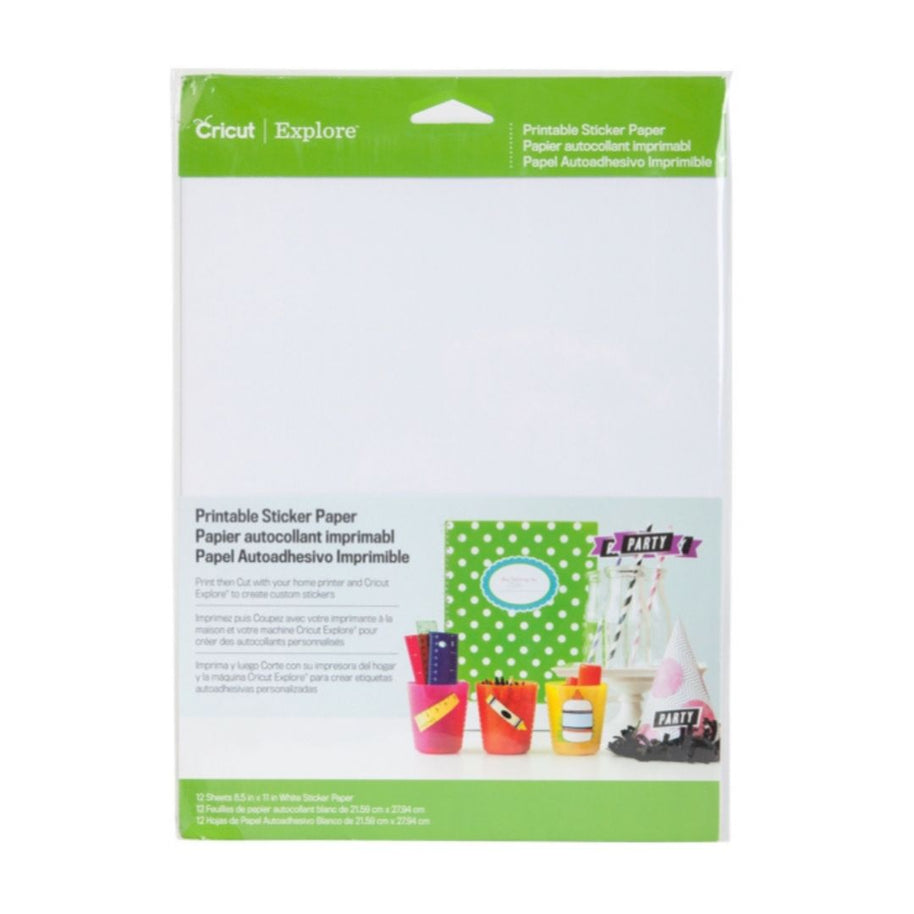 Cricut 2002530 10 fogli di carta adesiva stampabile