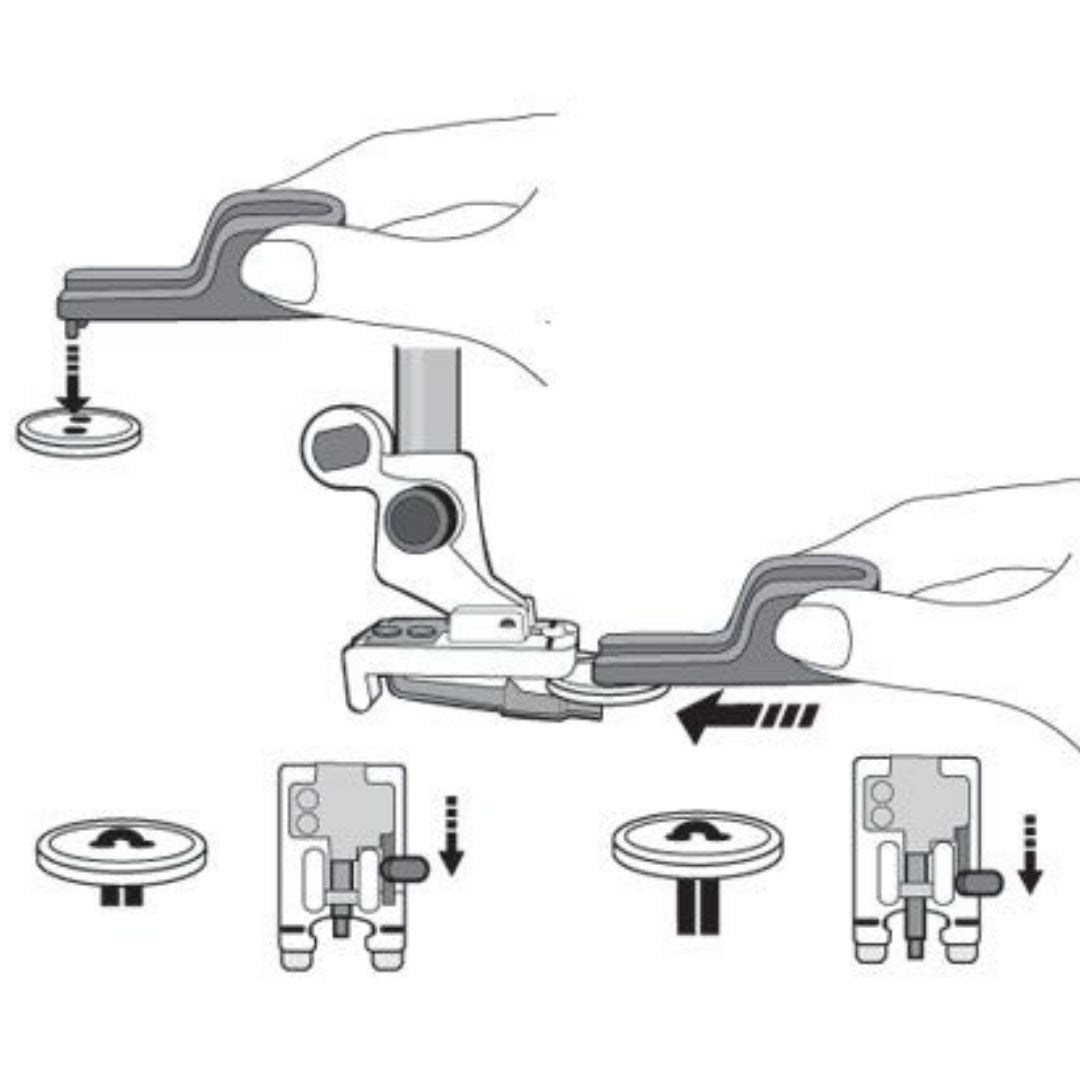 Husqvarna Viking Piedino per bottoni con accessorio