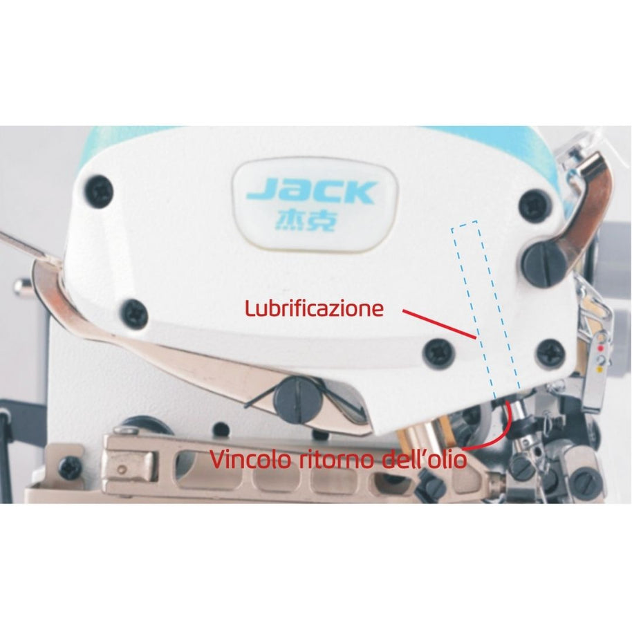 Jack E4S Tagliacuci Professionale 5 Fili Distanza aghi 5mm completa di Tavolo