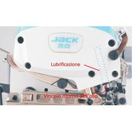 Jack E4S Tagliacuci Professionale 5 Fili Distanza aghi 5mm completa di Tavolo