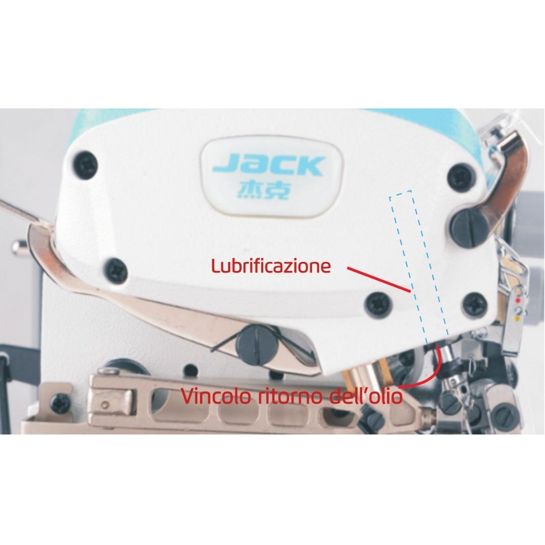 Jack E4S Tagliacuci Professionale 5 Fili Distanza aghi 5mm completa di Tavolo