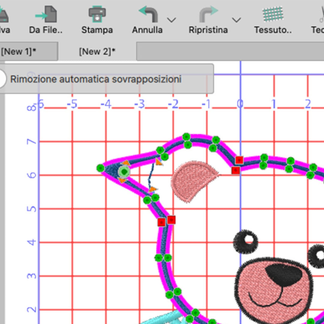 Necchi Software DRAWings XII ESSENTIAL editor nodi
