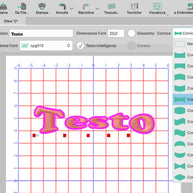 Necchi Software DRAWings XII ESSENTIAL editor testo