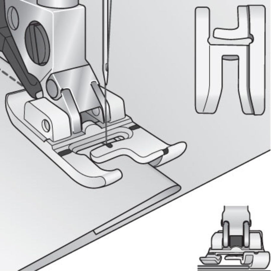 Pfaff 821007096 Piedino Bi-livello con Bordo destro istruzioni