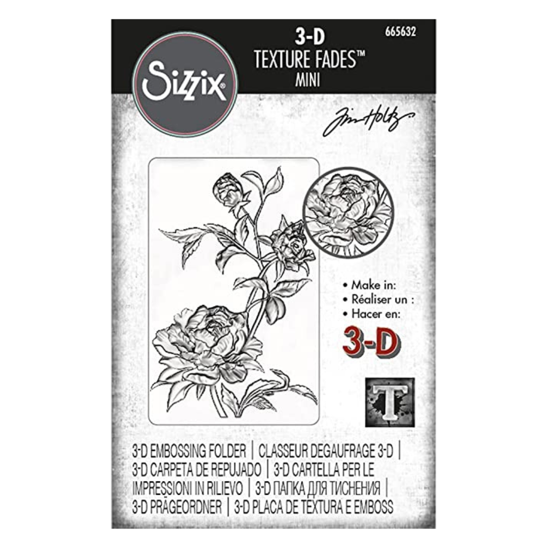 Fustella Sizzix Sizzix 3-D Cartella da embossing 665632 Mini Roses