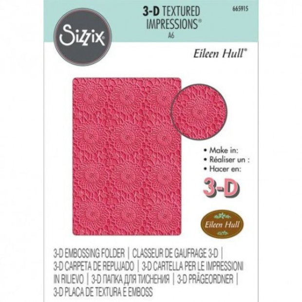 Fustella Sizzix Sizzix 3-D Cartella da embossing 665915 Crochet Mandala