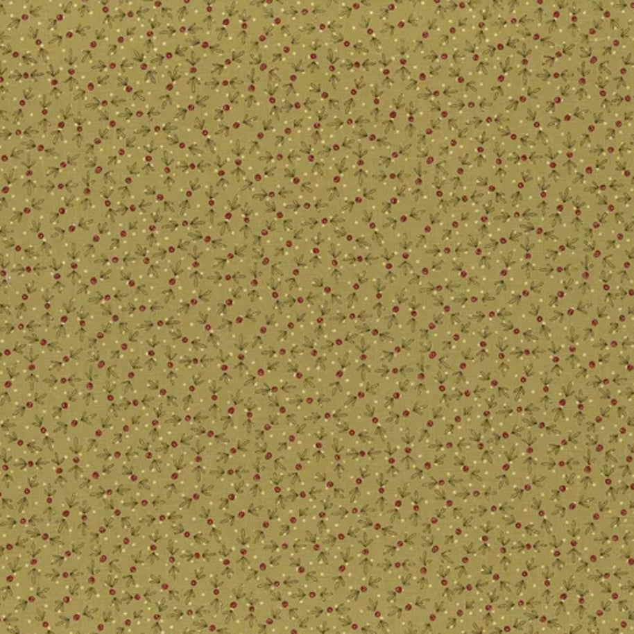 Tessuto in Cotone Americano micro fantasia country fiorellini bordeaux