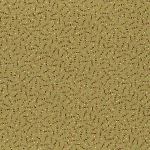 Tessuto in Cotone Americano micro fantasia country fiorellini bordeaux