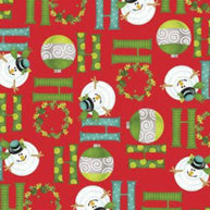 Tessuto in Cotone Americano fantasia natalizia pupazzi di neve