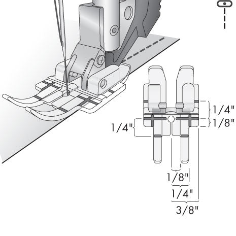 Pfaff Piedino Trasparente per Quilt 6mm con sistema IDT